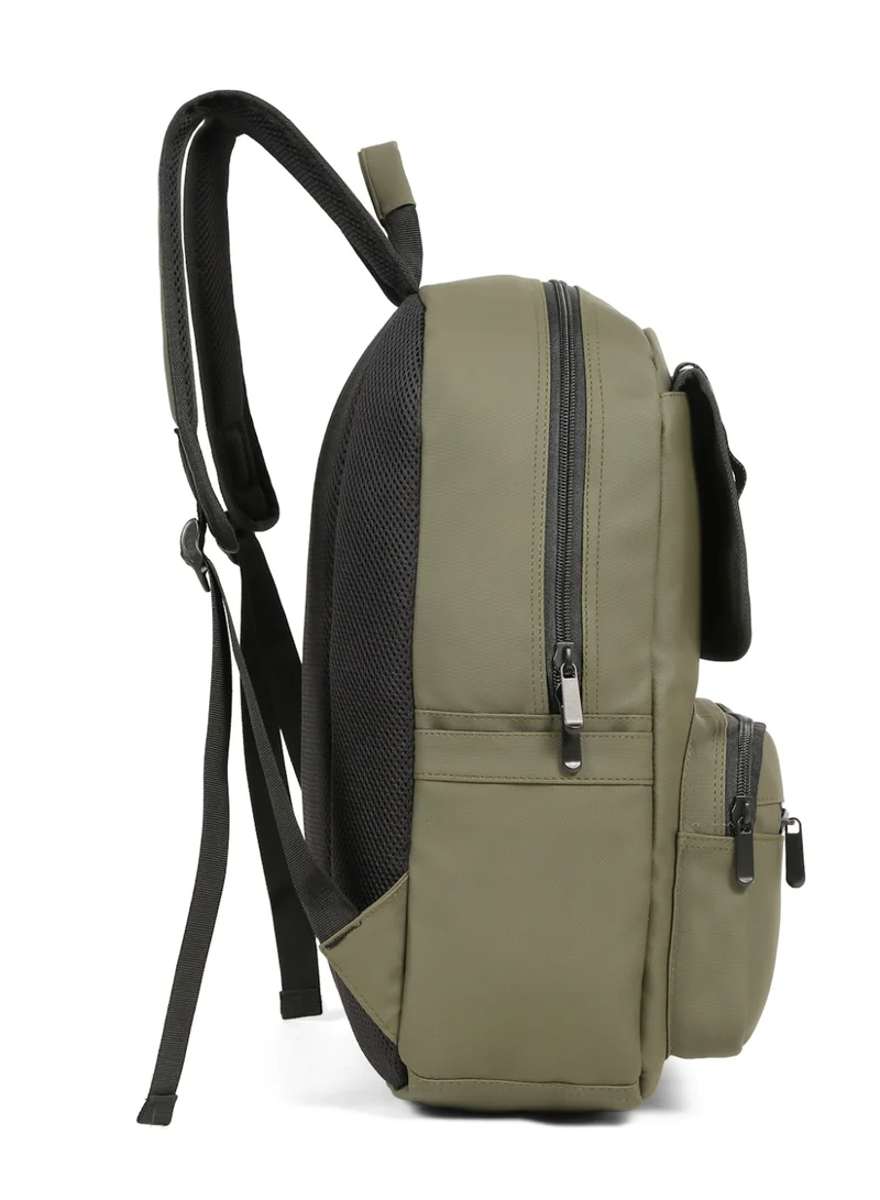 TEAKWOOD Olive Teakwood 23L Business Laptop Backpack for Men & Women | Fits up to 15 " Laptop | Premium Olive Office & Travel Backpack | Water-Resistant | Multi-Compartment | Ergonomic Lightweight Durable Design  | Best Price UAE